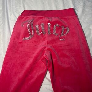Juicy Couture Bling Pink Velour Joggers